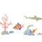 Sea Life Wall Stencil | 1246 by Designer Stencils | Animal & Nature Stencils | Reusable Art Craft Stencils for Painting on Walls, Canvas, Wood | Reusable Plastic Paint Stencil for Home Makeover | Easy to Use & Clean Art Stencil